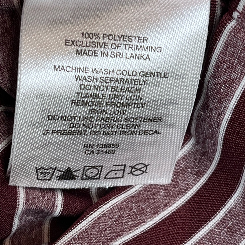 Columbia Golf Men’s XXL Maroon and White Striped Polo. MS State Embroidery. - Picture 10 of 11